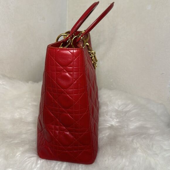 💯Authentic CHRISTIAN DIOR
Lambskin Cannage Large Lady Dior🍀 - Picture 7 of 17